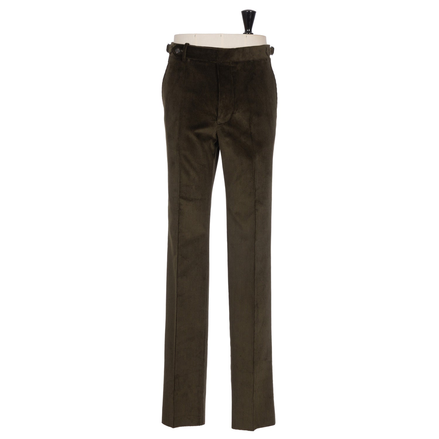Exclusively for Michael Jondral: Dark Green Trousers in Brisbane Moss 8 Whale Cotton Corduroy - Rota Sartorial